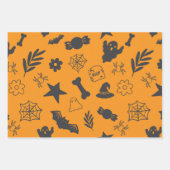 Feuille De Papier Cadeau Motif orange d'Halloween (Devant 2)