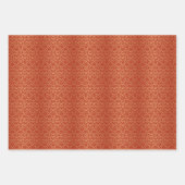 Feuille De Papier Cadeau Motif oriental d'or rouge (Devant 3)
