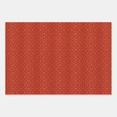Feuille De Papier Cadeau Motif oriental d'or rouge (Devant)