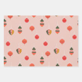 Feuille De Papier Cadeau Motif ornements de Noël (Devant 2)