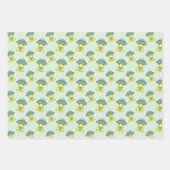 Feuille De Papier Cadeau Motif OVNI vert (Devant)