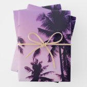 Feuille De Papier Cadeau Motif palmier (En situation)