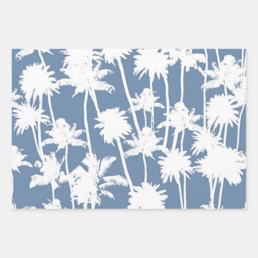 Feuille De Papier Cadeau Motif palmier (Devant)