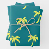Feuille De Papier Cadeau Motif palmier (En situation)