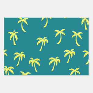 Feuille De Papier Cadeau Motif palmier