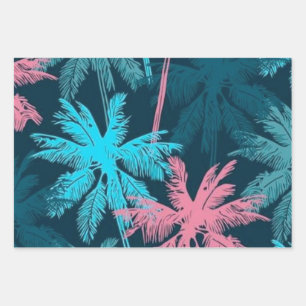 Feuille De Papier Cadeau Motif palmier