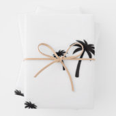 Feuille De Papier Cadeau Motif palmier (En situation)