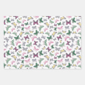 Feuille De Papier Cadeau motif papillon carrelé mignon  (Devant)