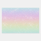 Feuille De Papier Cadeau Motif Pastel Rainbow Sparkles (Devant)
