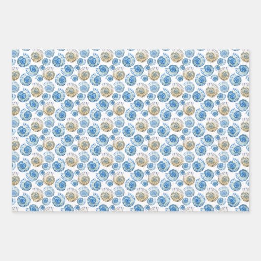 Feuille De Papier Cadeau Motif Pastel Seashell (Devant 2)