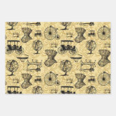 Feuille De Papier Cadeau Motif Pastel Steampunk (Devant 3)