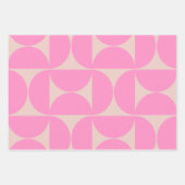 Feuille De Papier Cadeau Motif Peach Moderne Du Milieu Du Siècle Et Pink Pr (Devant 2)