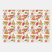 Feuille De Papier Cadeau Motif Pizza d'aquarelle (Devant)