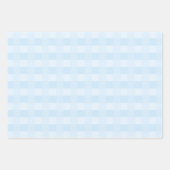 Feuille De Papier Cadeau Motif Plaid bleu clair En vichy (Devant 3)