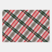 Feuille De Papier Cadeau Motif Plaid Festive Stylish multicolore (Devant)