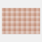 Feuille De Papier Cadeau Motif Plaid orange clair (Devant 3)