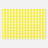 Feuille De Papier Cadeau Motif Plaid Retro Jaune (Devant 3)