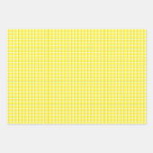 Feuille De Papier Cadeau Motif Plaid Retro Jaune (Devant)