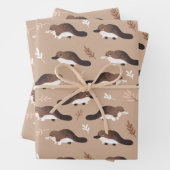 Feuille De Papier Cadeau Motif Platypus joueur (En situation)