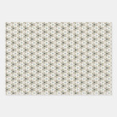Feuille De Papier Cadeau Motif Poinsettia blanc (Devant 2)
