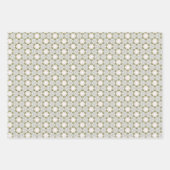 Feuille De Papier Cadeau Motif Poinsettia blanc (Devant 3)