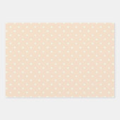 Feuille De Papier Cadeau Motif Pointe Polka Pale Rose Clair Chic (Devant 3)
