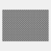 Feuille De Papier Cadeau Motif Pois blanc gris noir chic (Devant 2)