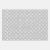 Feuille De Papier Cadeau Motif Pois blanc gris noir chic (Devant)