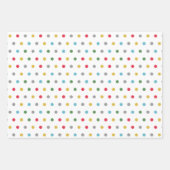 Feuille De Papier Cadeau Motif pois multicolore (Devant 3)