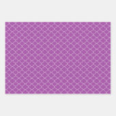 Feuille De Papier Cadeau Motif pourpre (Devant)