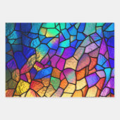 Feuille De Papier Cadeau Motif Rainbow en verre (Devant 2)