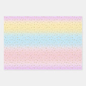Feuille De Papier Cadeau Motif Rainbow Et Polka Dot (Devant)