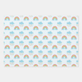 Feuille De Papier Cadeau Motif Rainbows & Clouds (Devant)