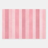 Feuille De Papier Cadeau Motif rayures texturées rose mignon (Devant 2)