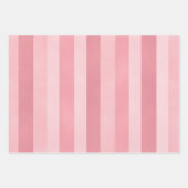 Feuille De Papier Cadeau Motif rayures texturées rose mignon (Devant)