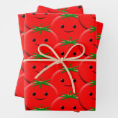 Feuille De Papier Cadeau Motif Red Tomato (En situation)