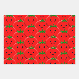 Feuille De Papier Cadeau Motif Red Tomato