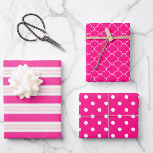 Feuille De Papier Cadeau Motif rose