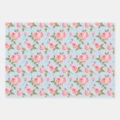 Feuille De Papier Cadeau Motif rose et Pois (Devant 3)