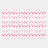 Feuille De Papier Cadeau motif rose Flamant rose (Devant)