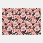 Feuille De Papier Cadeau Motif rose Gold (Devant)
