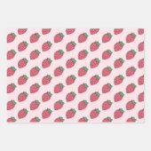 Feuille De Papier Cadeau Motif rose mou à la fraise (Devant 3)