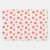 Feuille De Papier Cadeau Motif rose pâle (Devant 3)