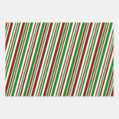 Feuille De Papier Cadeau Motif rouge, blanc, vert style Noël (Devant)