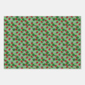 Feuille De Papier Cadeau Motif rouge et vert mignon Ladybug (Devant 3)
