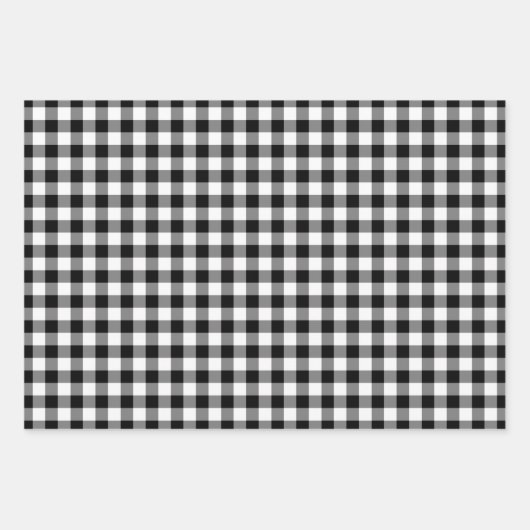 Feuille De Papier Cadeau Motif Rustic En vichy Checks (Devant)