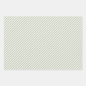 Feuille De Papier Cadeau Motif Sage Green Stripes (Devant 3)