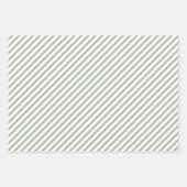 Feuille De Papier Cadeau Motif Sage Green Stripes (Devant 2)