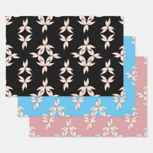 Feuille De Papier Cadeau Motif sans couture de lys
