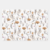 Feuille De Papier Cadeau motif sans couture de plantes de style boho (Devant)